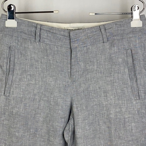 Banana Republic 6 Martin Fit LINEN Trousers Pants - Picture 3 of 7
